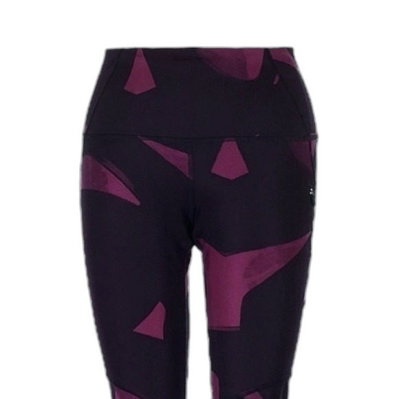 Lululemon All Sport Crop Leggings Size 4 Back Spin Stroke Dashing Purple Black - Picture 3 of 8